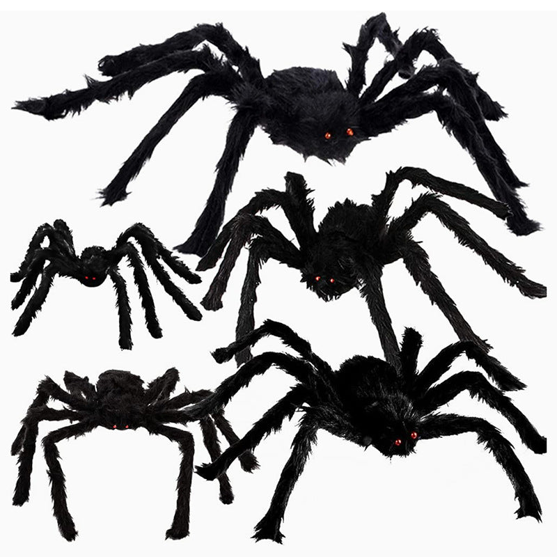 Glowing Plush Spider Halloween Decoration
