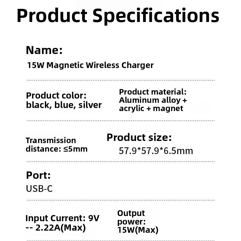 Ultra Thin Magnetic Wireless Charger for iPhone
