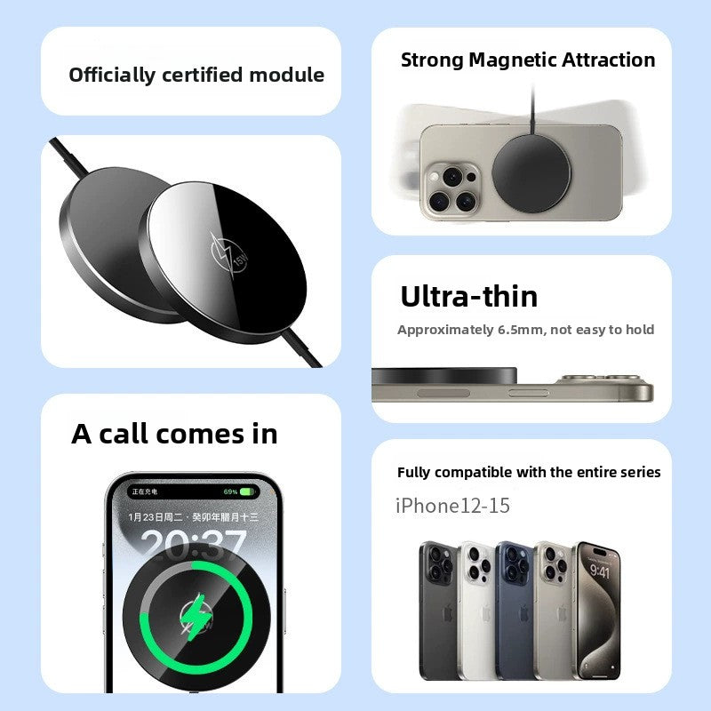 Ultra Thin Magnetic Wireless Charger for iPhone