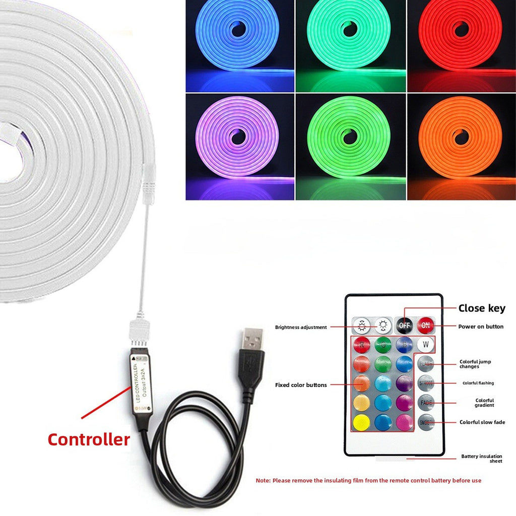 Flexible RGB LED Neon Light Strip with Remote Control